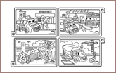 COLOUR ME MATS Emergency & Construction Vehicles (Colouring Mat Bundle)