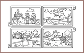 COLOUR ME MATS The Princess and the Dragon (Colouring Mat Bundle)