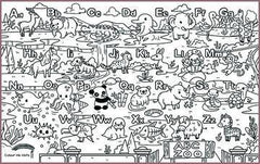 COLOUR ME MATS ABC Alphabet Zoo (Colouring Mat Bundle)