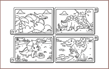 COLOUR ME MATS Land of Dinosaurs (Colouring Mat Bundle)