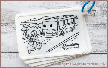 COLOUR ME MATS Passenger & Logistics Vehicles (Colouring Mat Bundle)