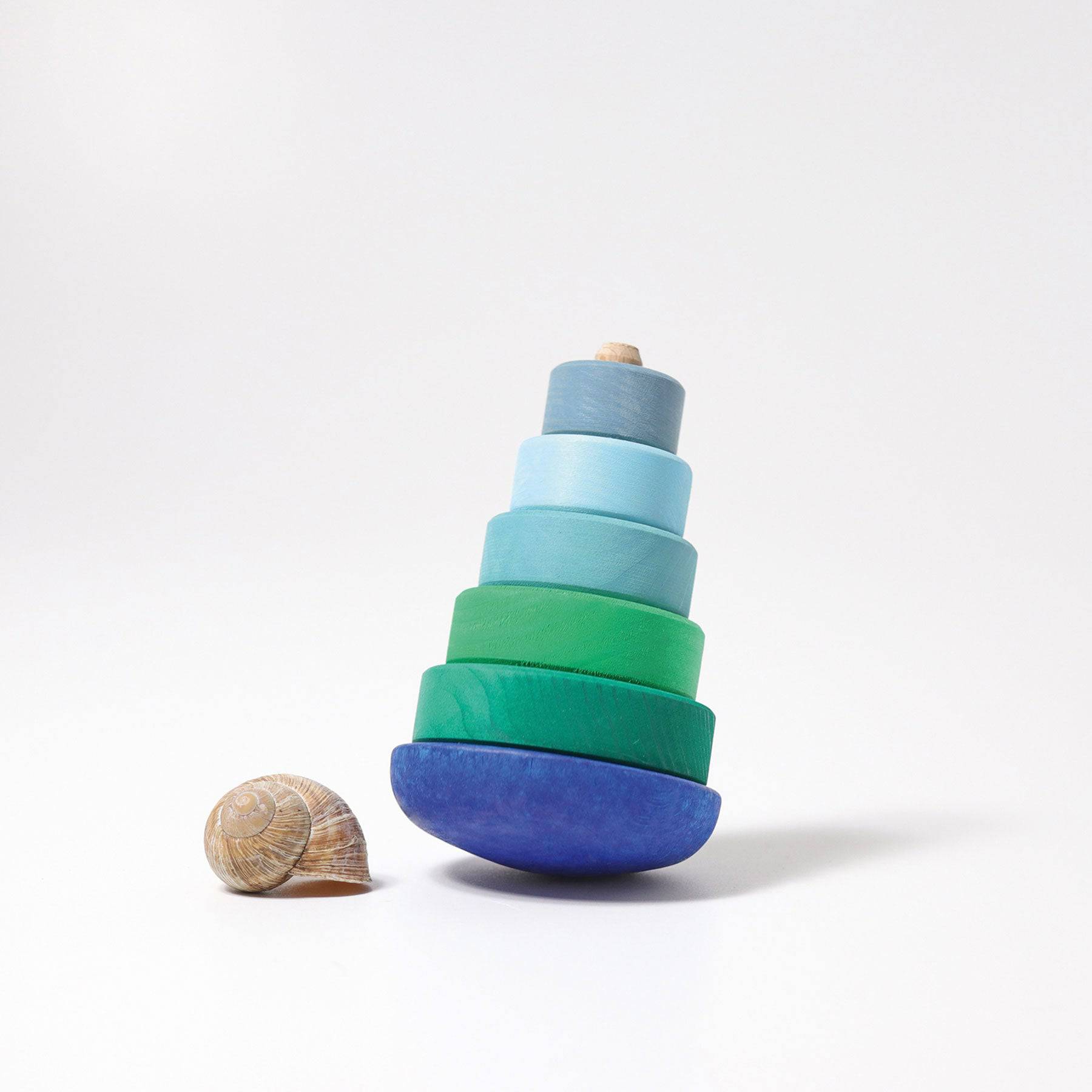GRIMM'S wobbly stacking tower, blue-green (*)