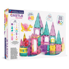 MAGNA-TILES Castle Deluxe + microMAGS 48 Piece Set