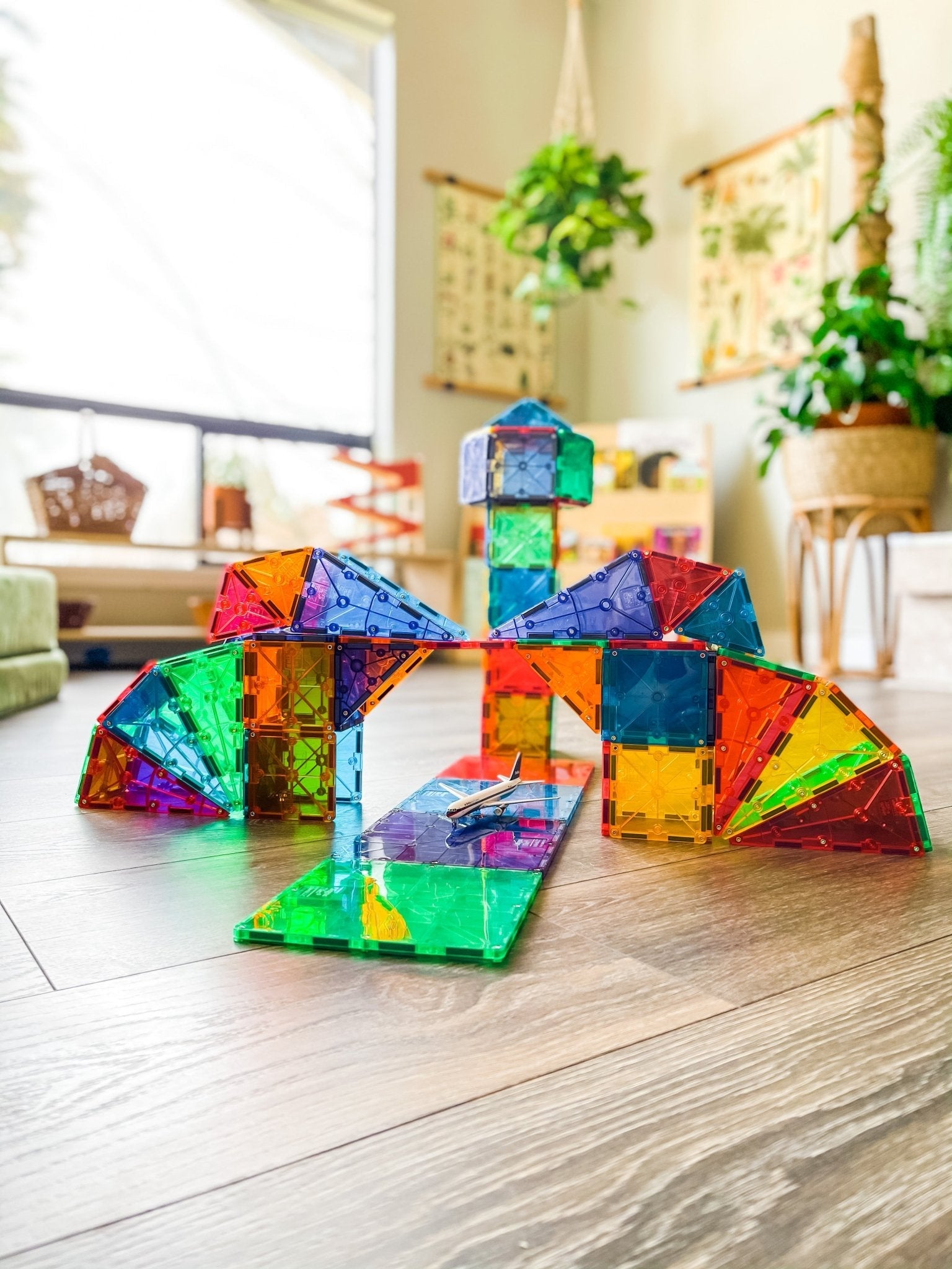MAGNA-TILES Classic Clear Colors 100 Piece Set