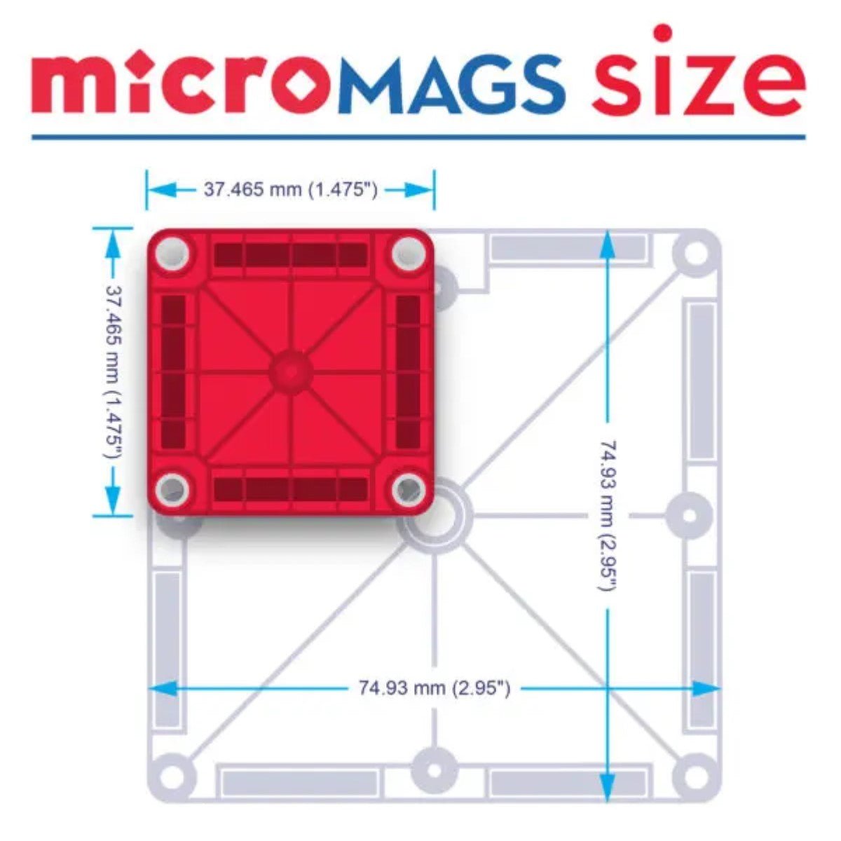 MAGNA-TILES microMAGS Travel 26 Piece Set (Single set)