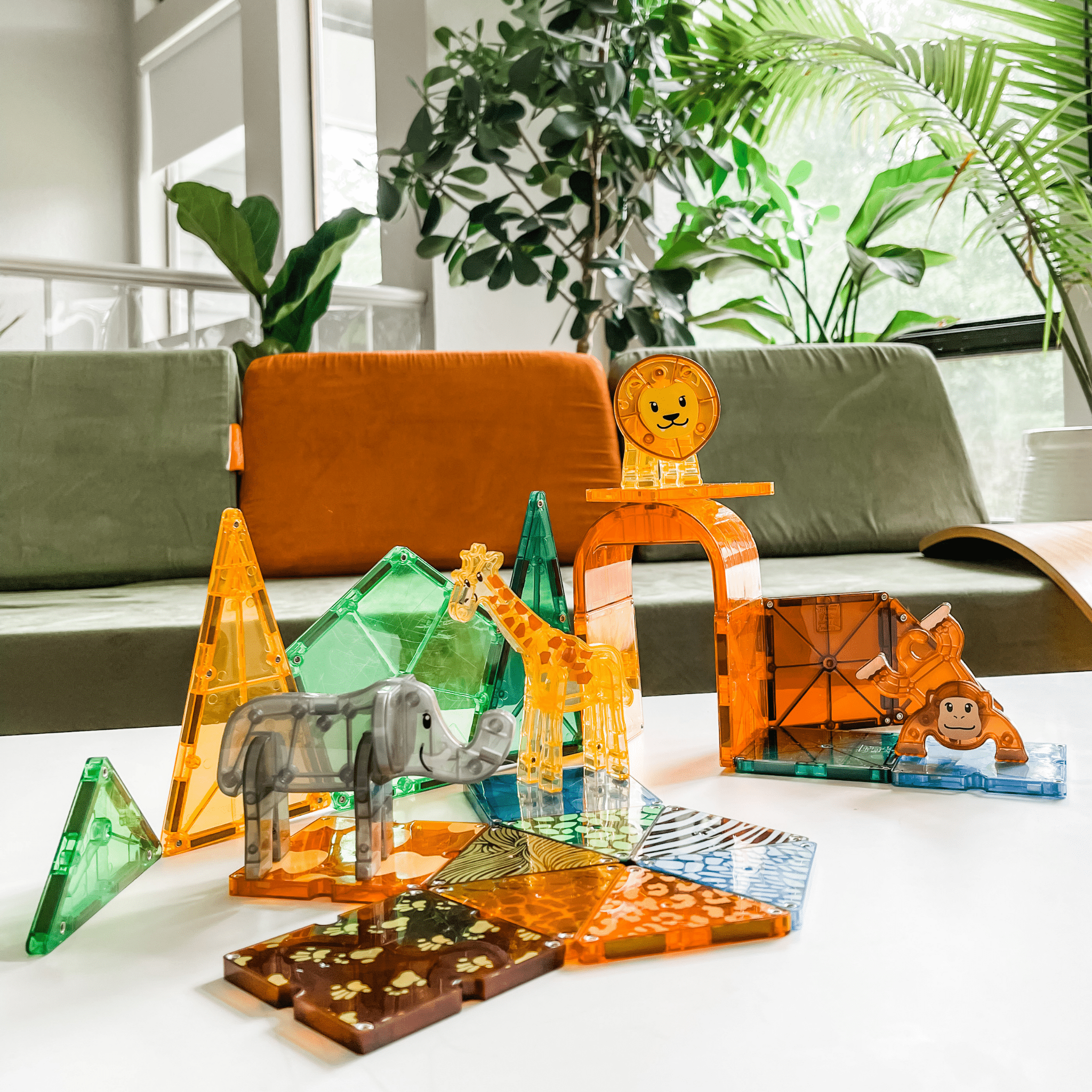 MAGNA-TILES Safari Animals 25 Piece Set