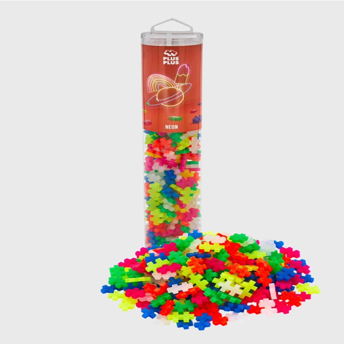 PLUS-PLUS Neon mix  / 240 pcs / Tube