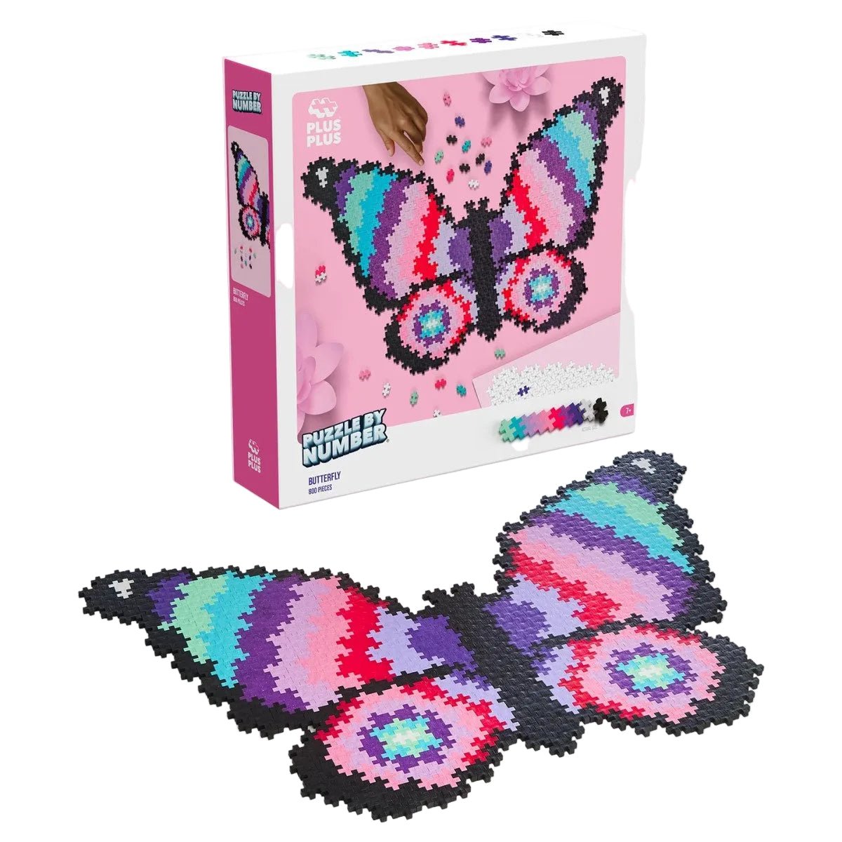 PLUS-PLUS Puzzle By Number Butterfly 800pcs