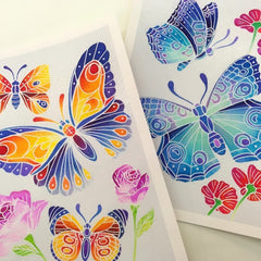 SENTOSPHERE AQUARELLUM JUNIOR "Papillons & Fleurs" - "Butterflies & Flowers"
